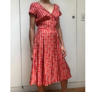 Marc Jacobs Silk Red & White Polka Dot Dress